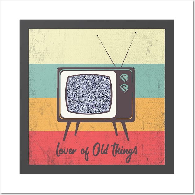 Retro Lover of Old Things Television Wall Art by SharksOnShore